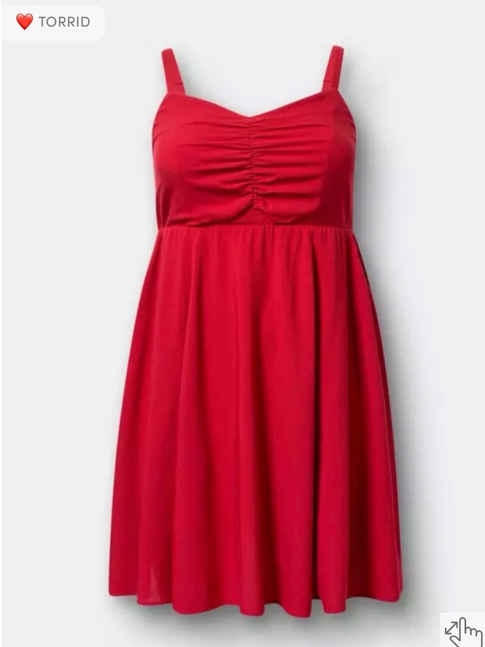 torrid Red mini challis skater dress